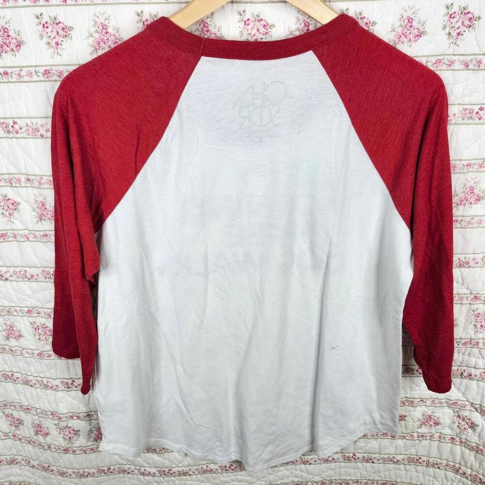 CHASOR Sleepy Morning Coffee Dog Walk Raglan Tee - Size L - Picture 4 of 6